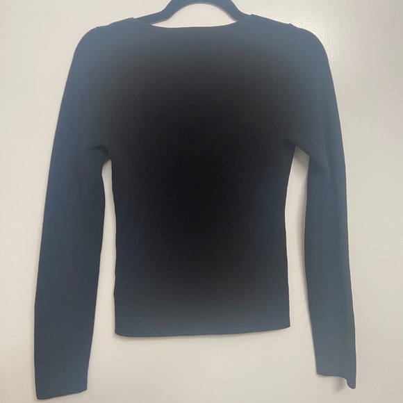 EXPRESS 🖤 Ribbed Sweetheart Neckline Long Sleeve Sweater - Picture 6 of 8